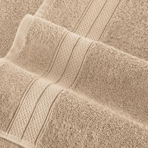 Elegant Comfort Luxury 6-Piece Towel Set - Tan