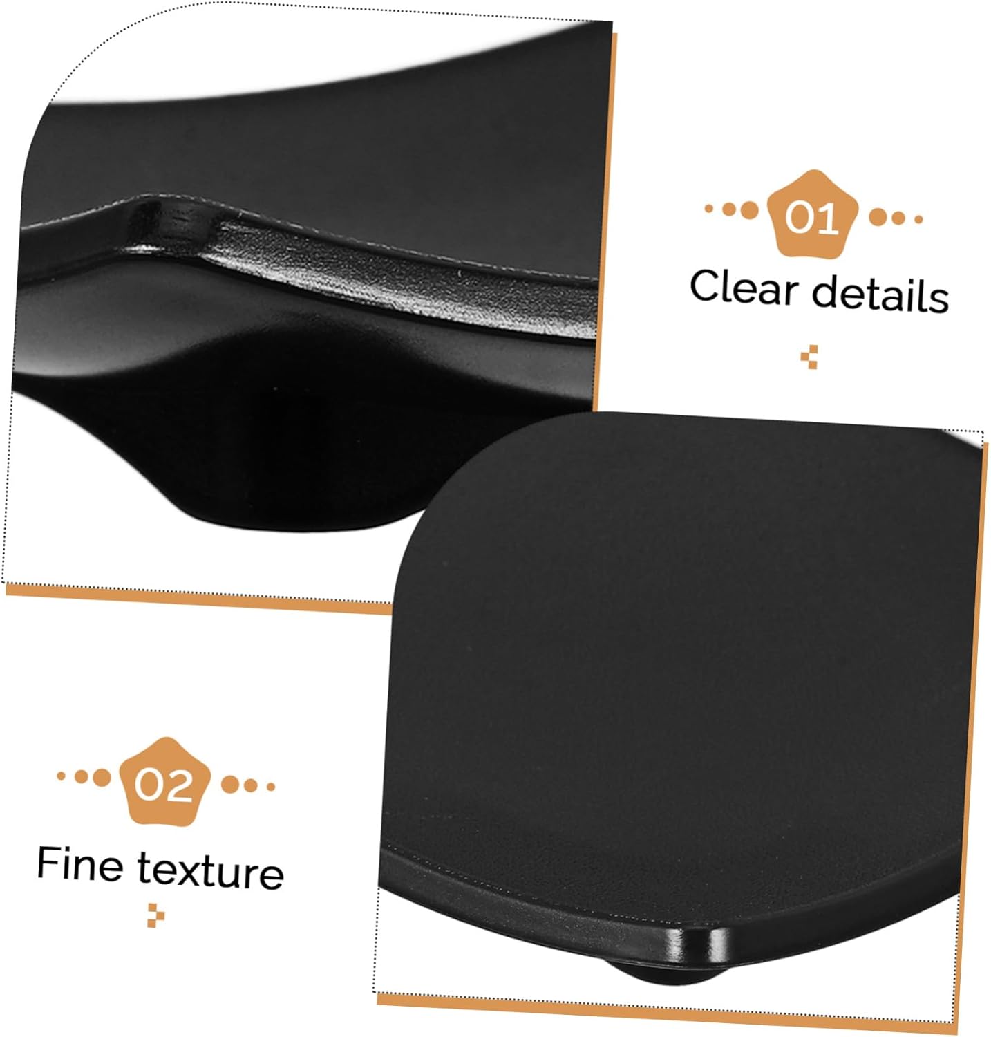 Zerodeko Large Black Curved Soap Holder