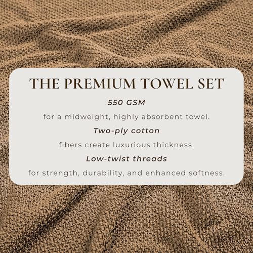 Great Bay Home Taupe Bath Towels 4 Pack