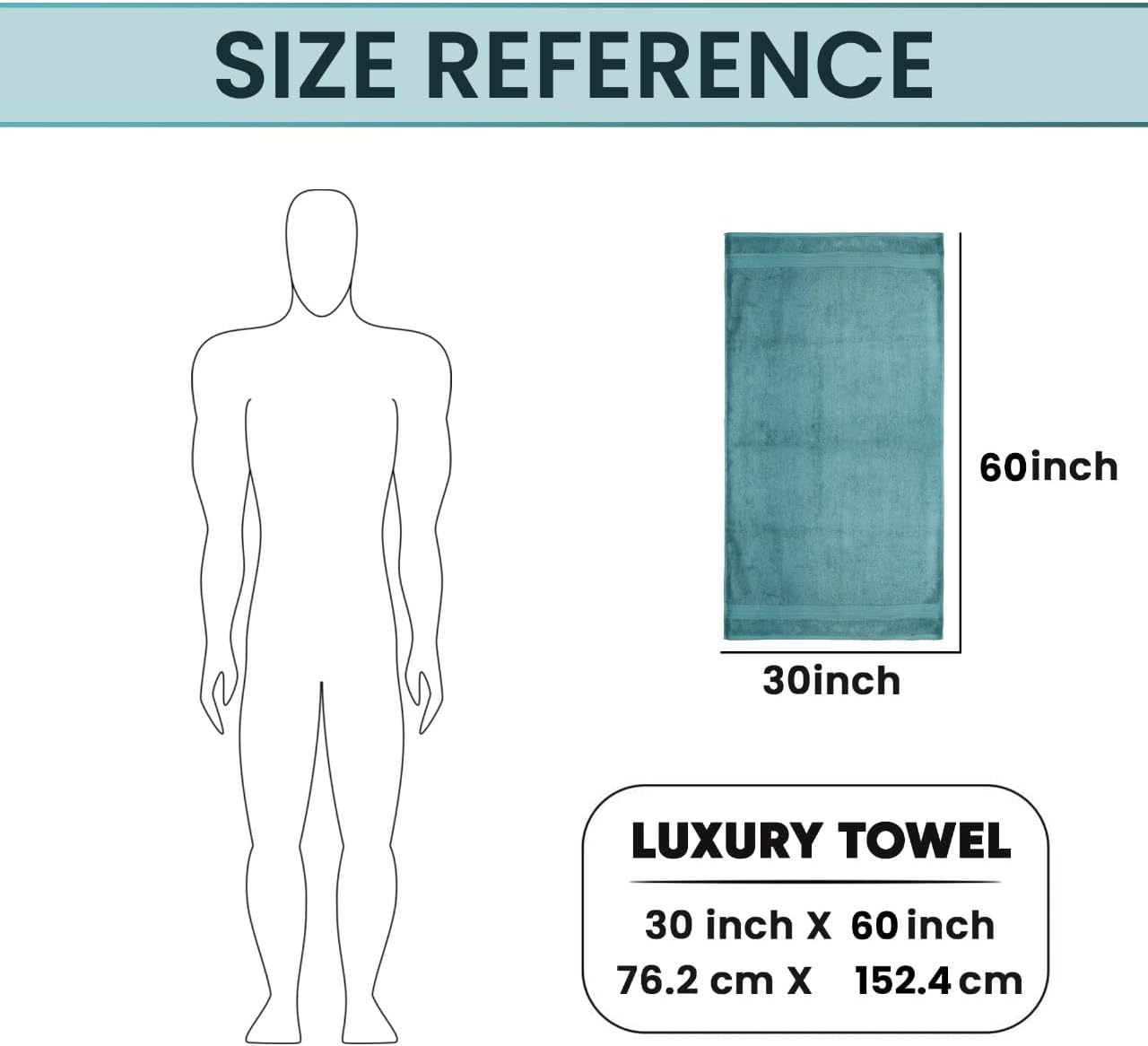 Organix Luxury 4 Pack Bath Towels - 30x60 Inches 100 Cotton