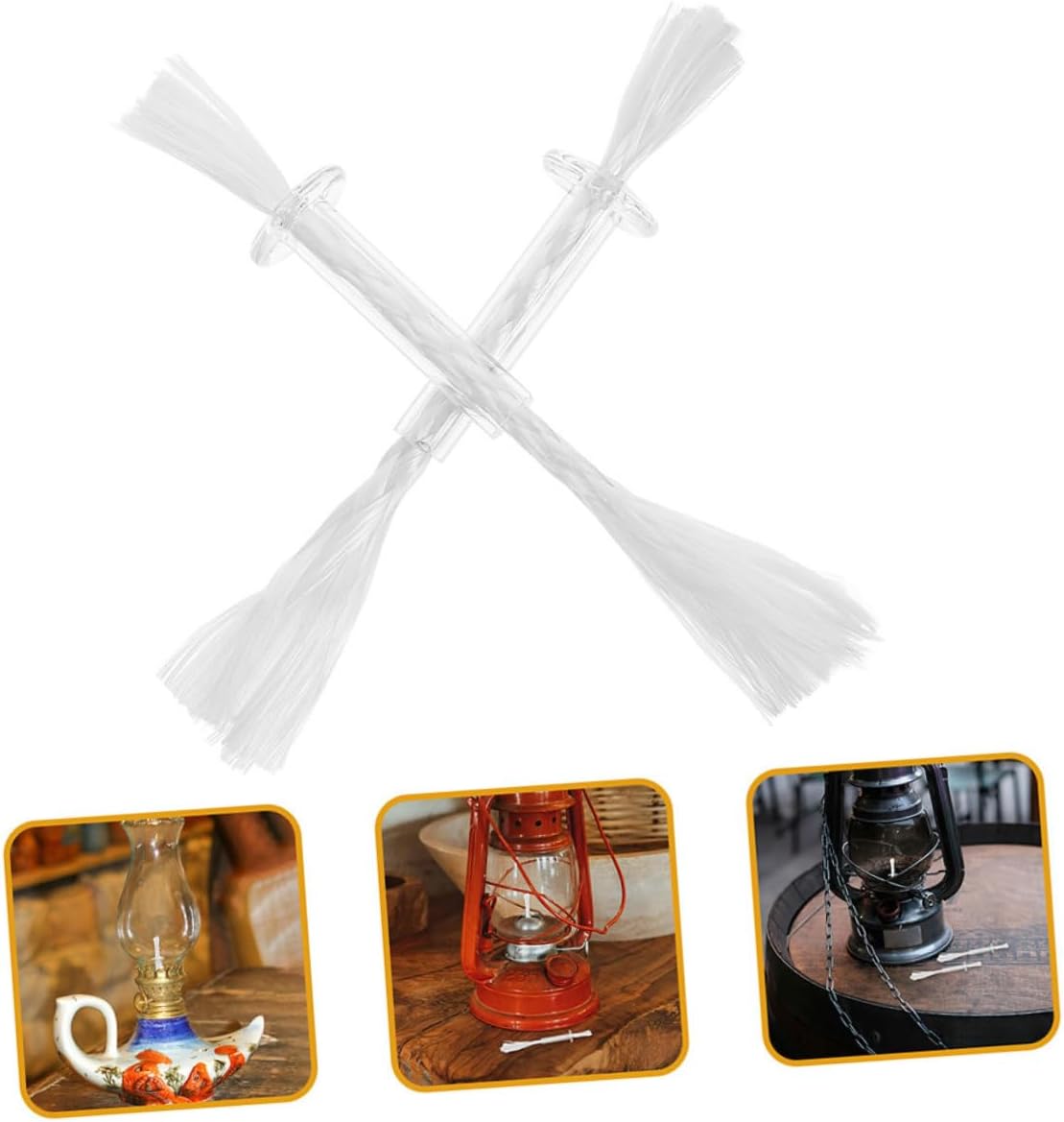 FUNOMOCYA Pcs Fiberglass Wick Replacement for Oil Lamps and DIY Candles