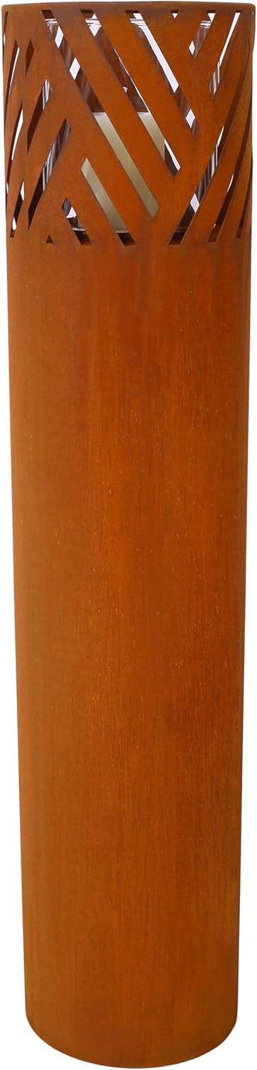 Strawberry Fairy Decorative Rust Lantern Columns Set of 2