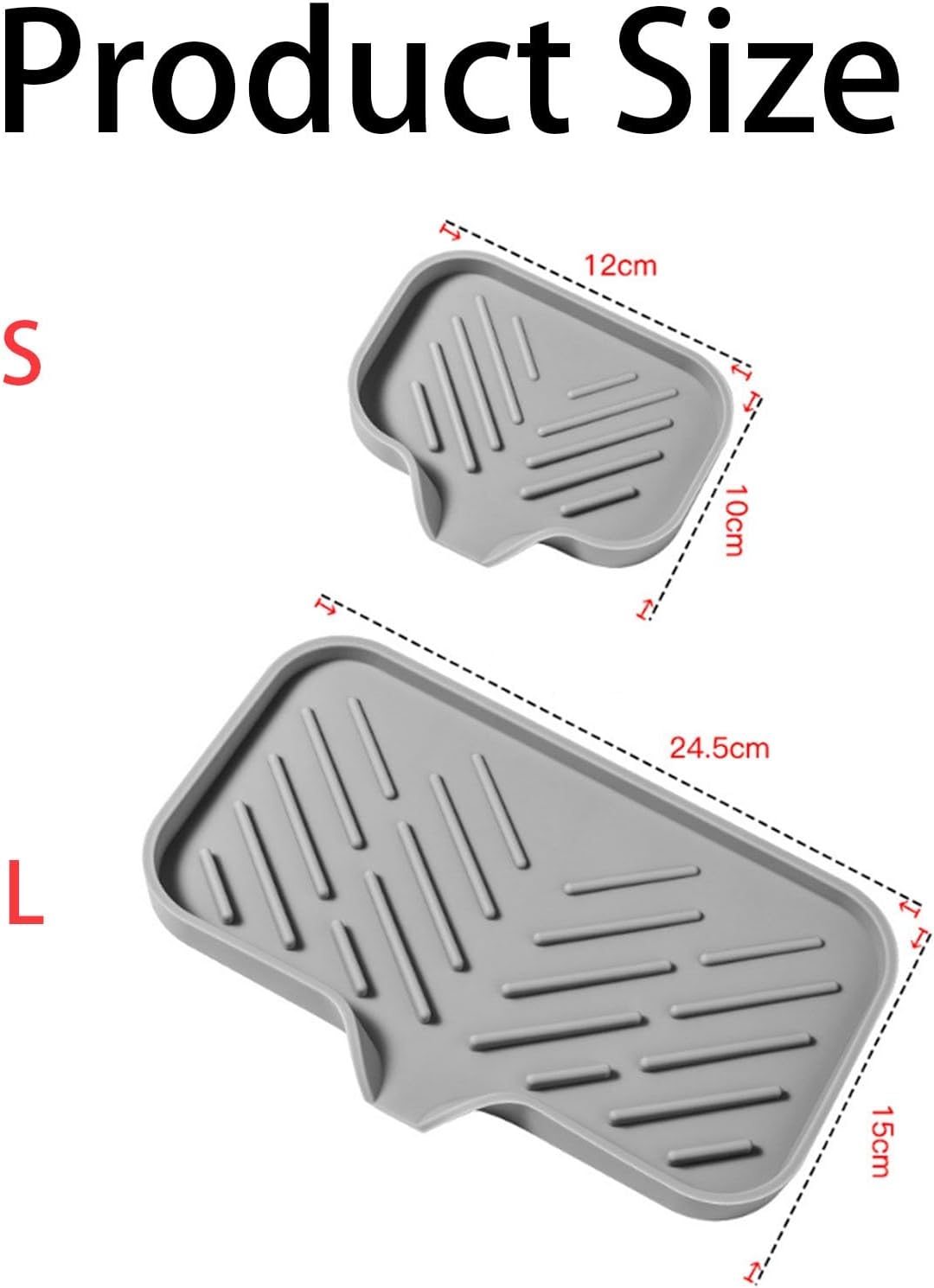 Silicone Soap Drainer with Drain Bar Soap Holder for Shower Counter