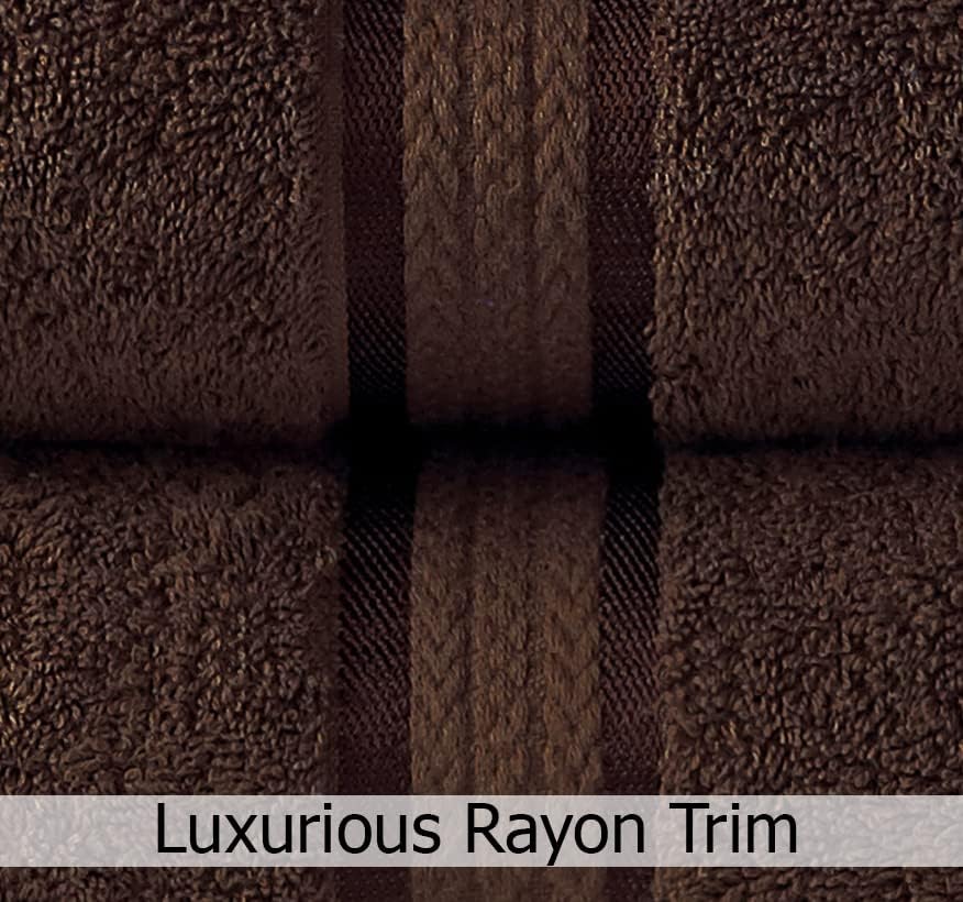 COTTON CRAFT Ultra Soft 4-Pack Bath Towels - 30x54 Chocolate Brown