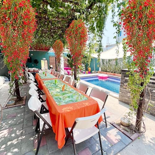 LEIISSURREE Artificial Hanging Plants Set 6 Pcs Red