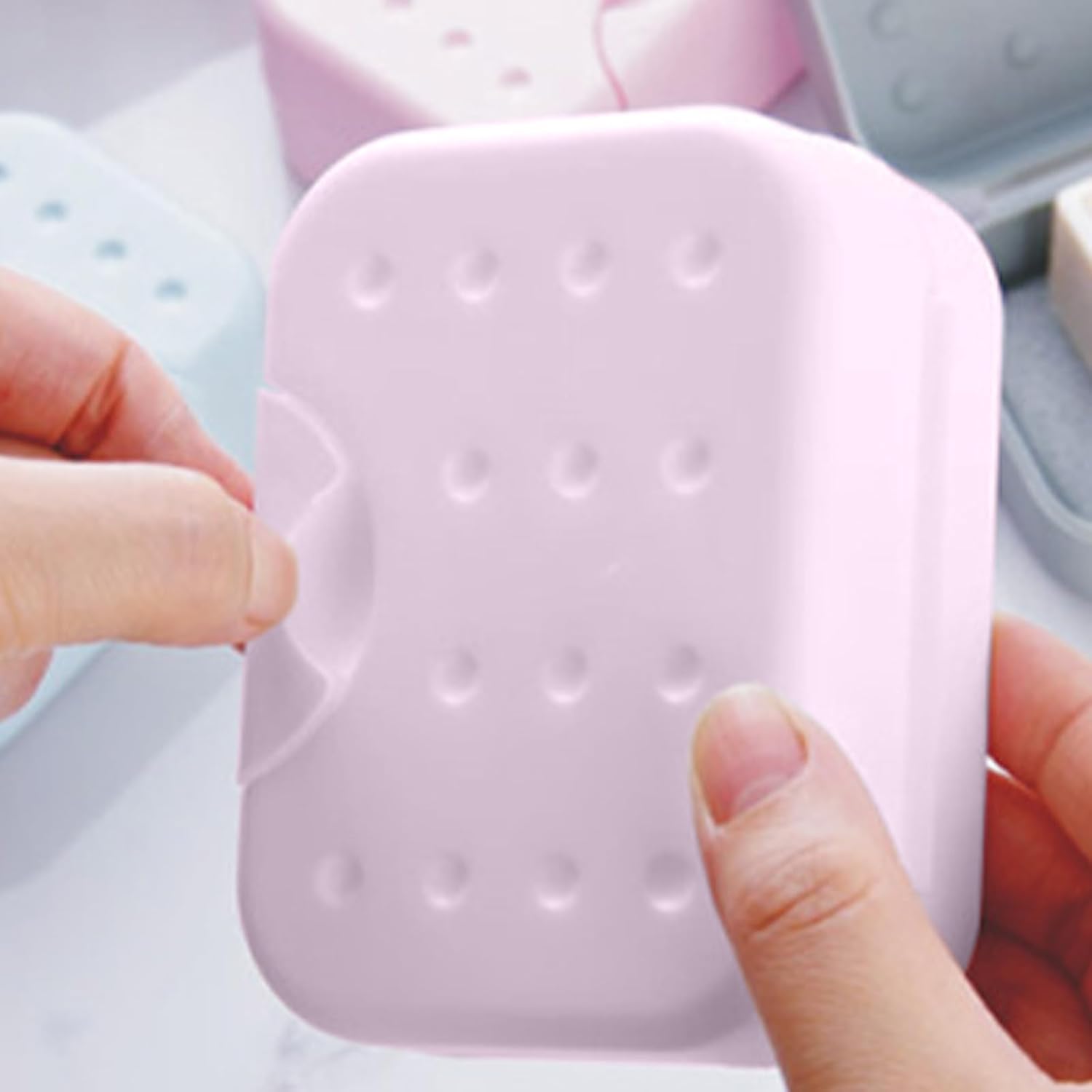 Leakproof Soap Holder with Lid for Bathroom and Travel