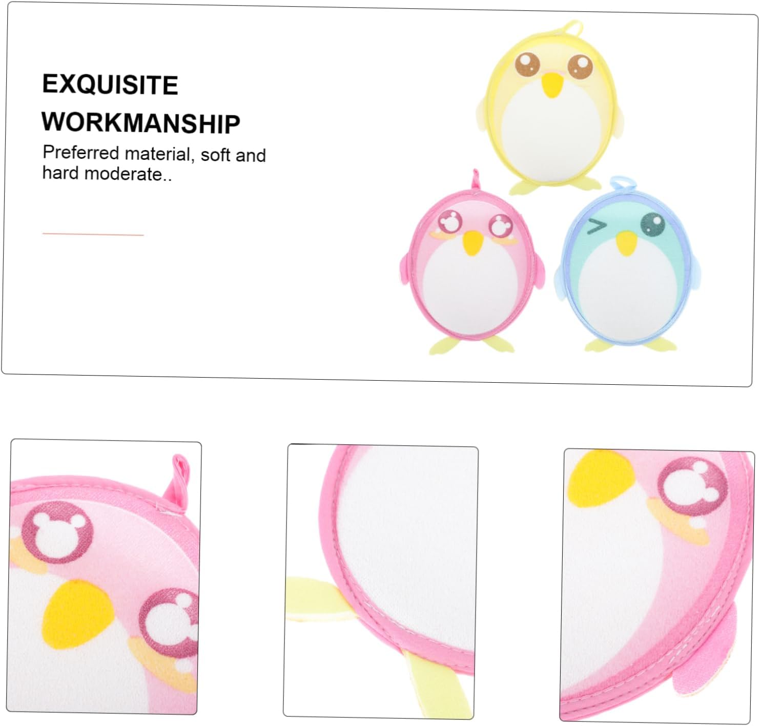 VINTORKY 3 Pack Cartoon Shower Foaming Towels for Kids