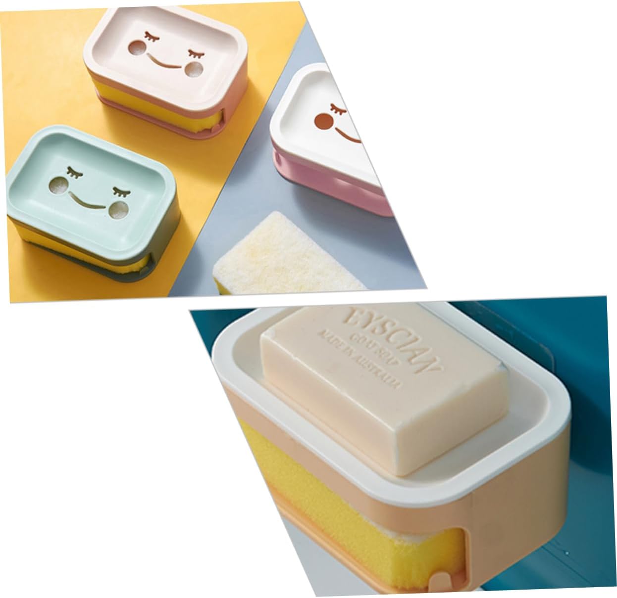 BUGUUYO Double Layer Wall-Mounted Soap Draining Dish