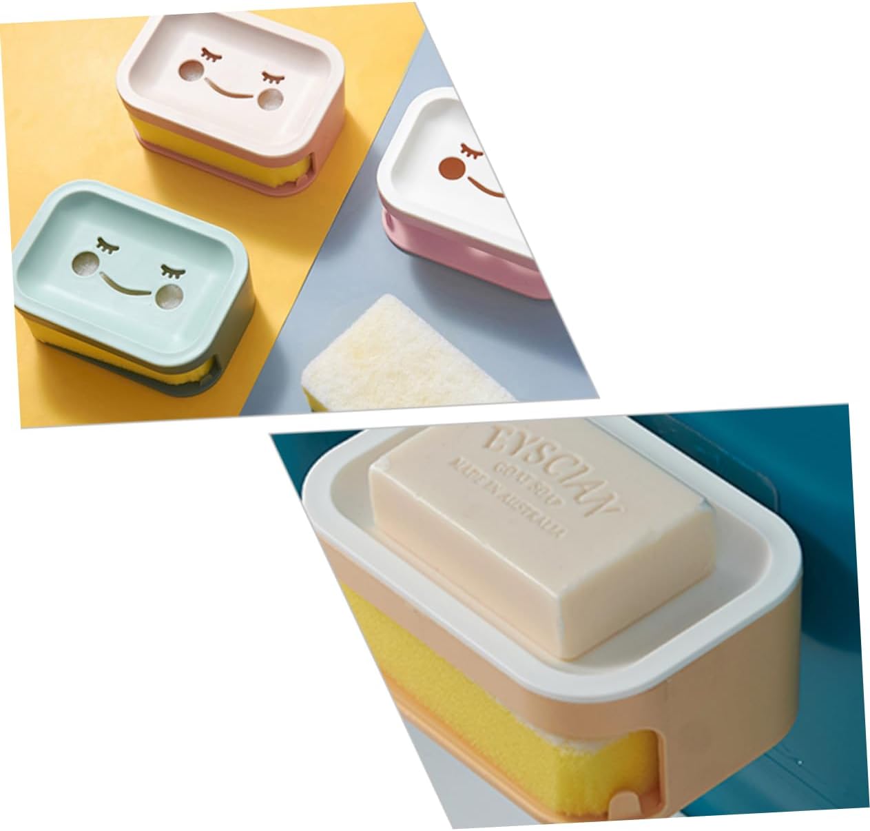 Alipis Double Layer Draining Soap Dish Wall Mounted