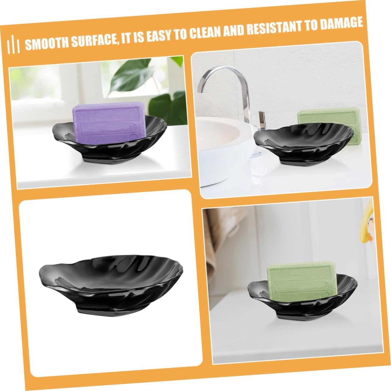 LIFKOME 2Pcs Shell Soap Dish Elegant Organizer