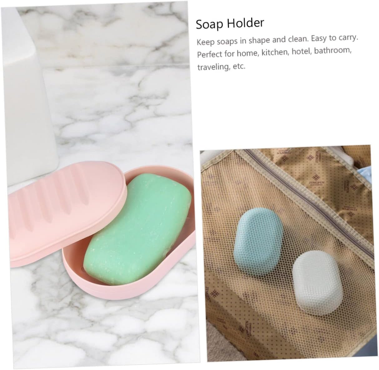 Zerodeko 8-Pack Travel Soap Holder Plastic Case