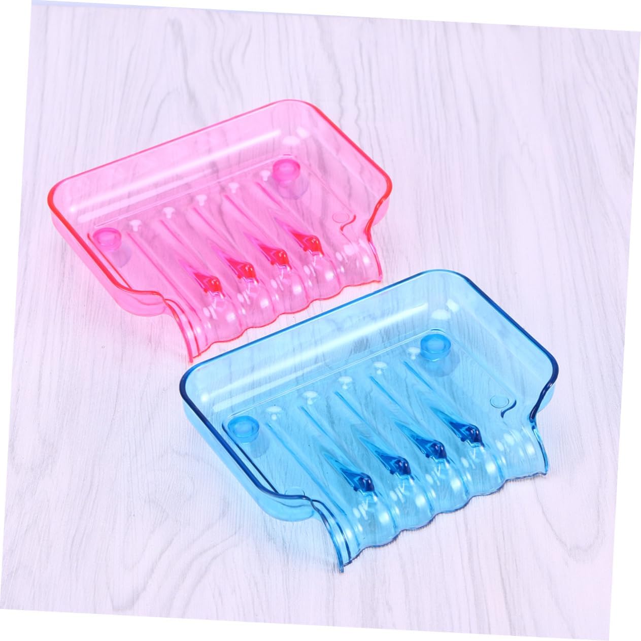 Luxshiny Clear Soap Dish Holder with 2 Suckers