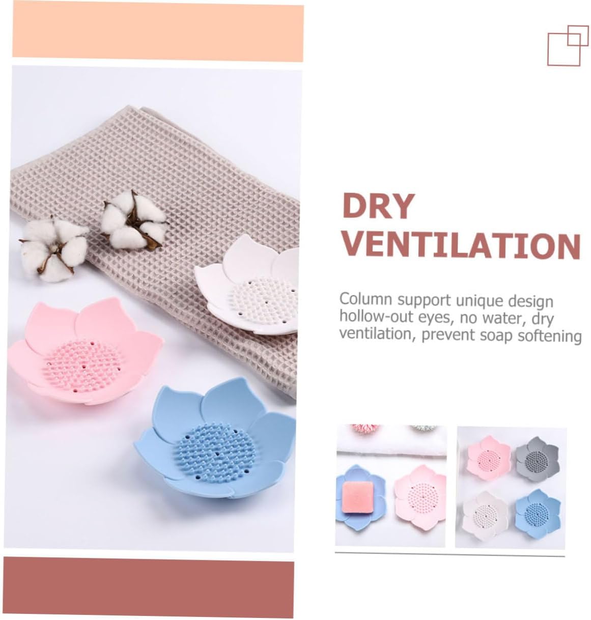 ABOOFAN 2pcs Silicone Soap Holders with Drainage