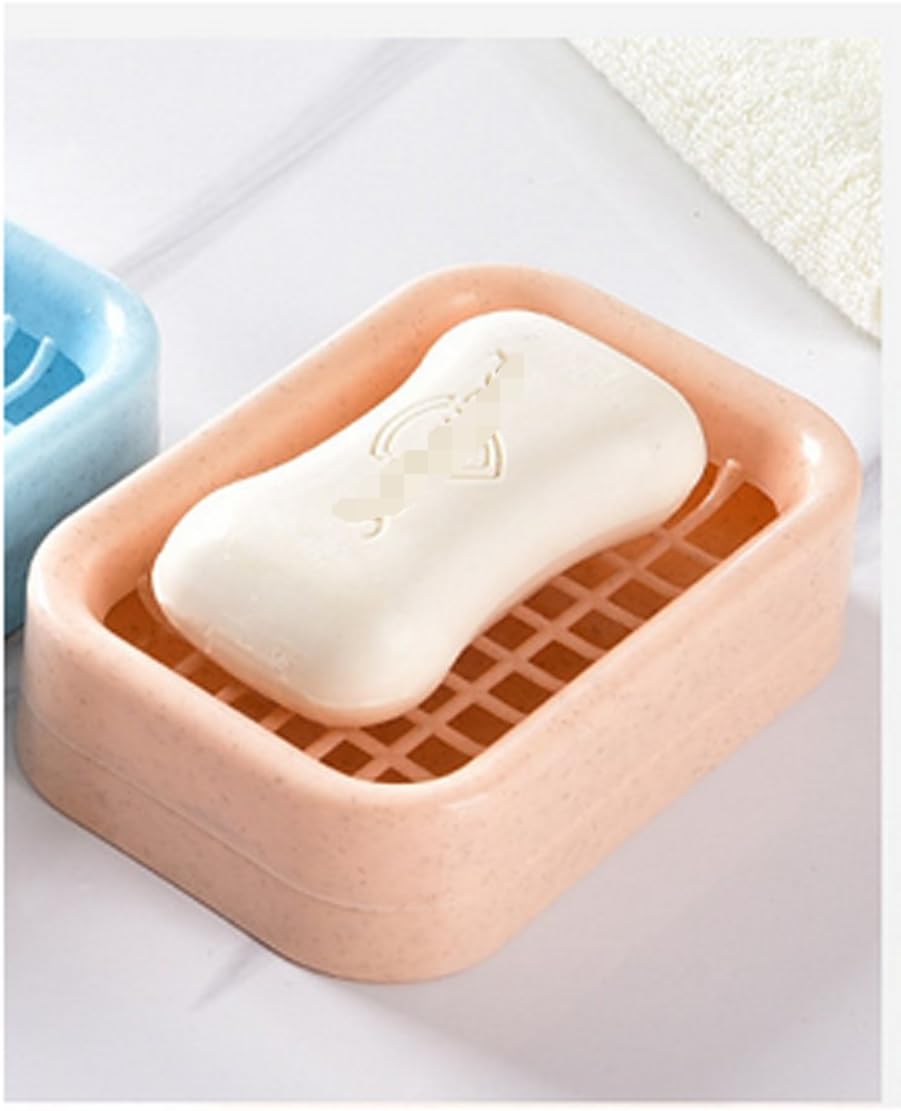 Sumddy 2PCS Plastic Soap Dish Holder Box for Home and Travel