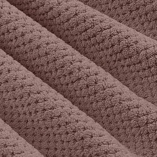 YTYC 39x78 Inch Oversized Bath Towels 2 Piece Brown Microfiber Luxury