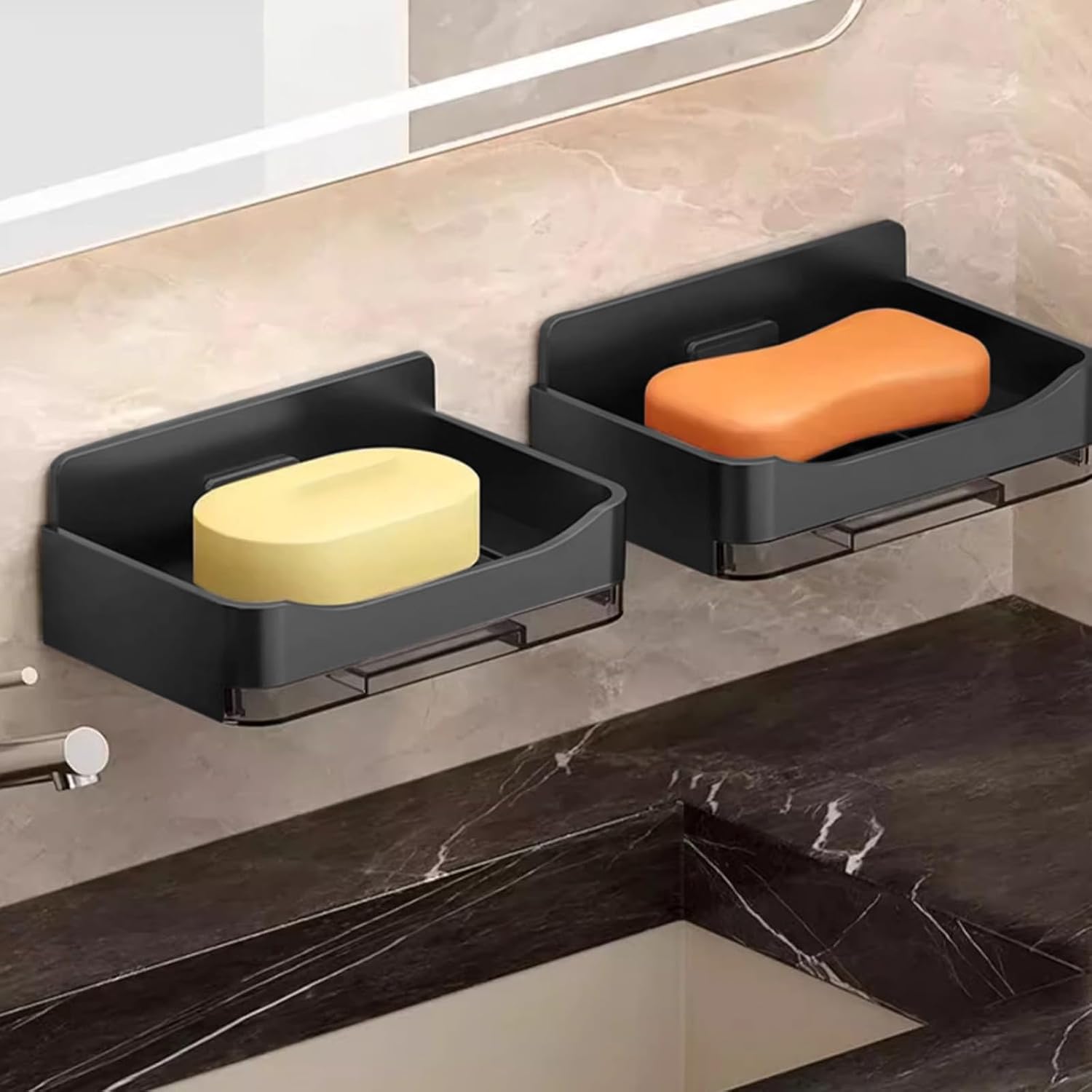 Lightweight Soap Dish with Drainage for Bathroom Countertop Hotel