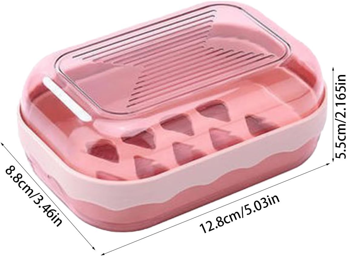 Portable Soap Case with Lid for Travel and Bathroom Use