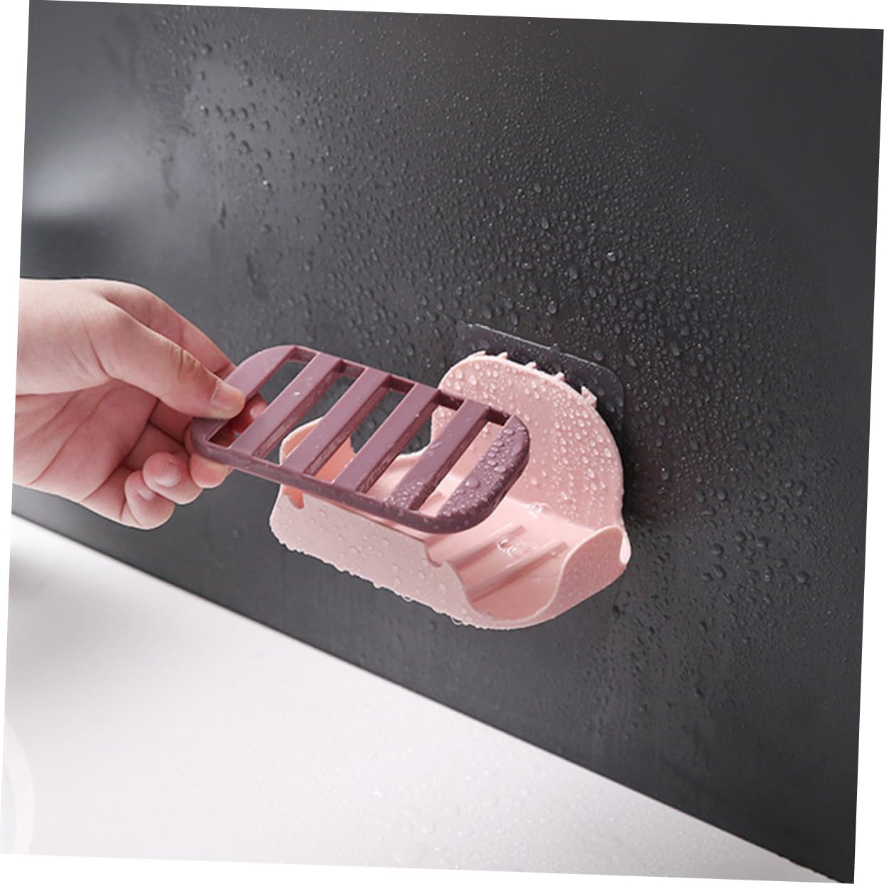 Anneome Bathroom Soap Dish Holder Double Layer Draining