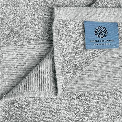 White Classic Resort Collection 4 Pack Bath Towels