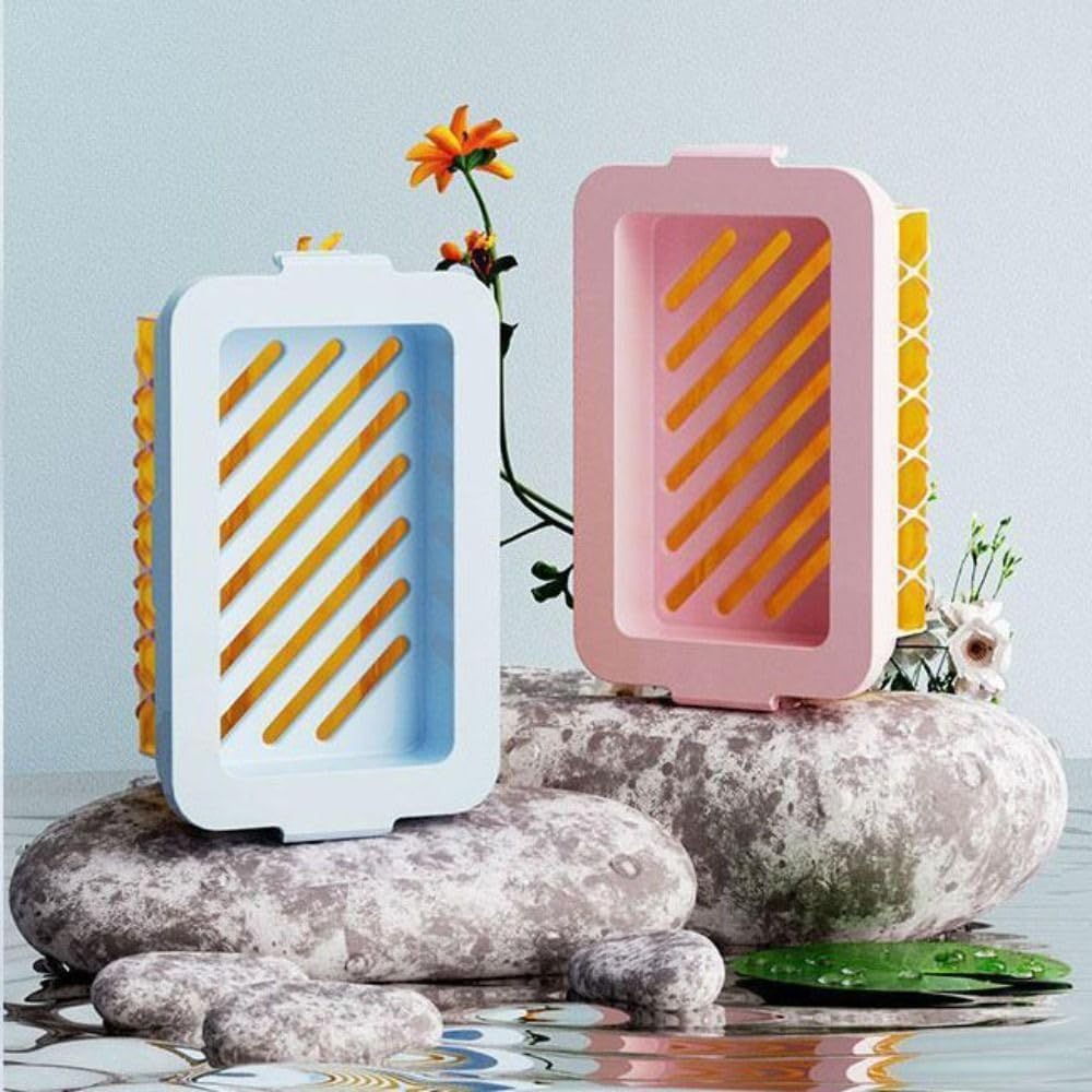 Anti-Slip Ceramic Soap Holder with Drainage for Home