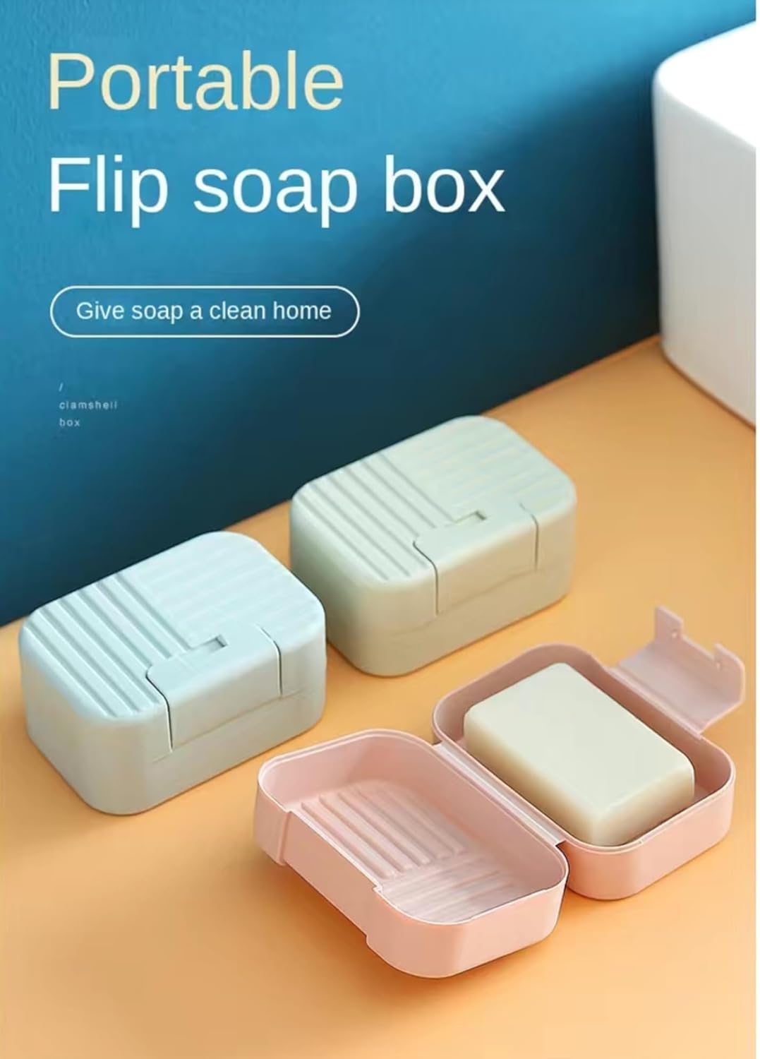 2 Pack Travel Soap Holder Pink Portable