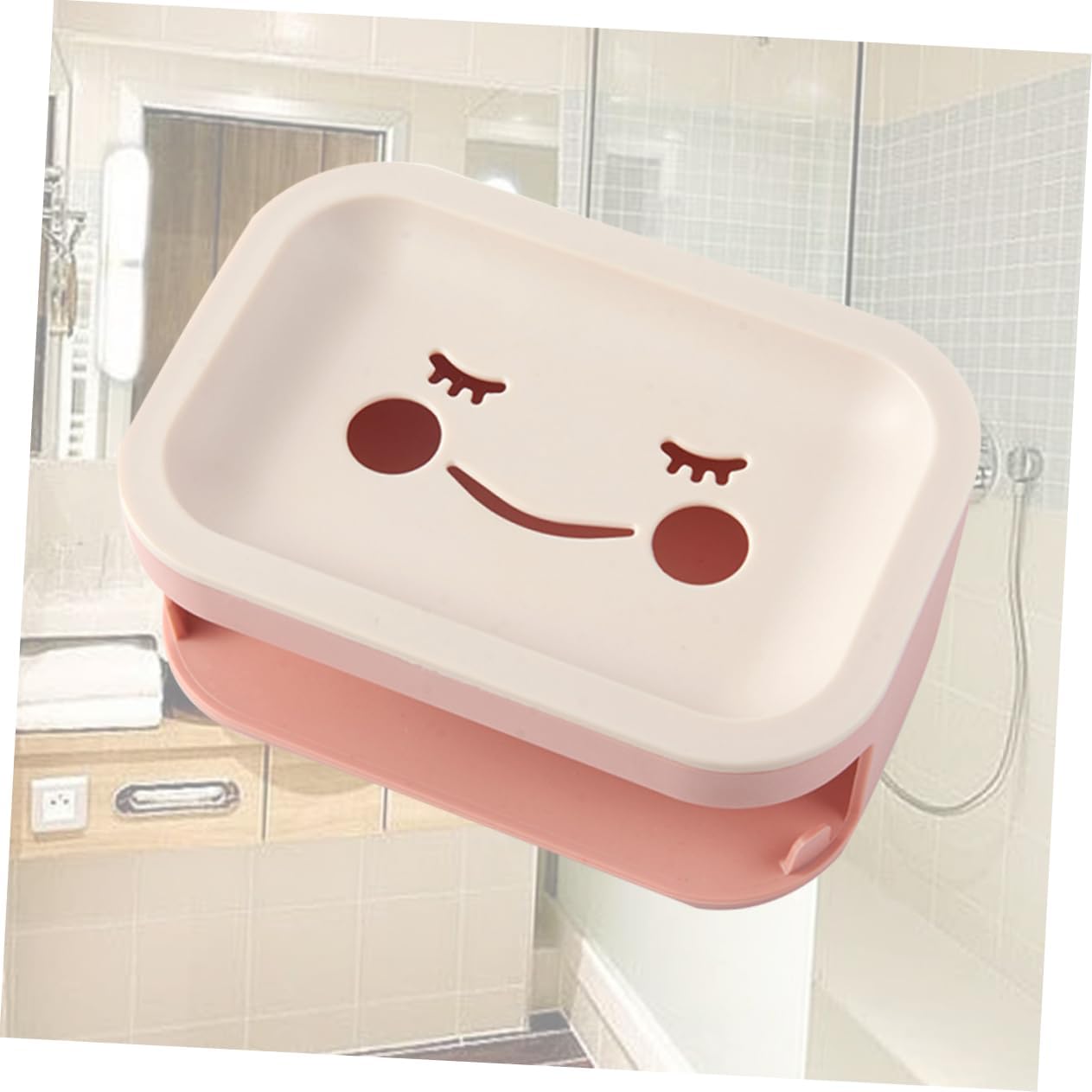 Amosfun Wall Mount Soap Holder with Draining Design