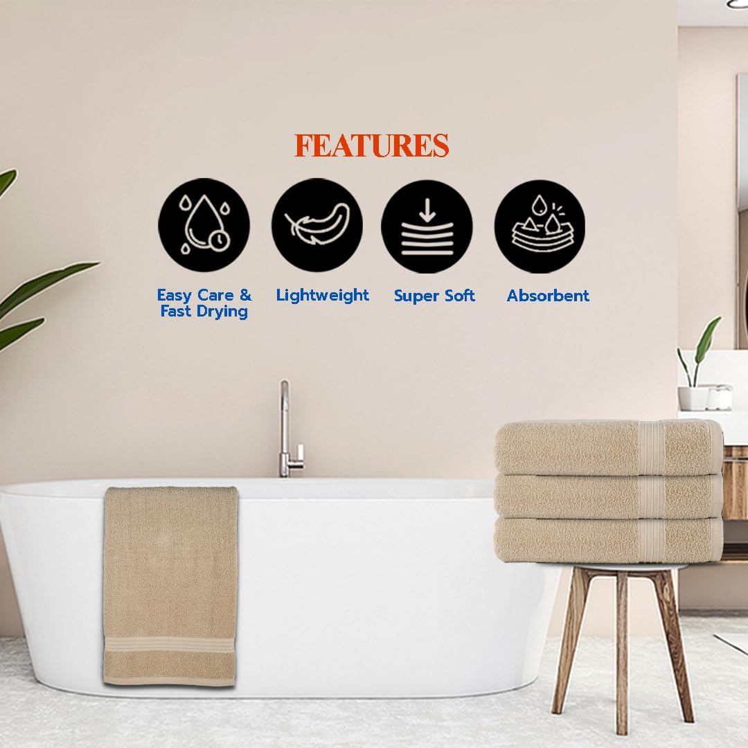 Textila Bath Towels - 27x54 Inch Pack of 4 1