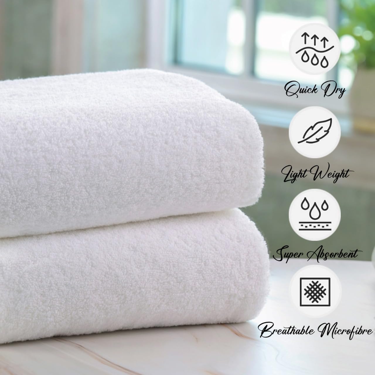 Organix 4 Pack Bath Towels 30x60 Hotel Quality