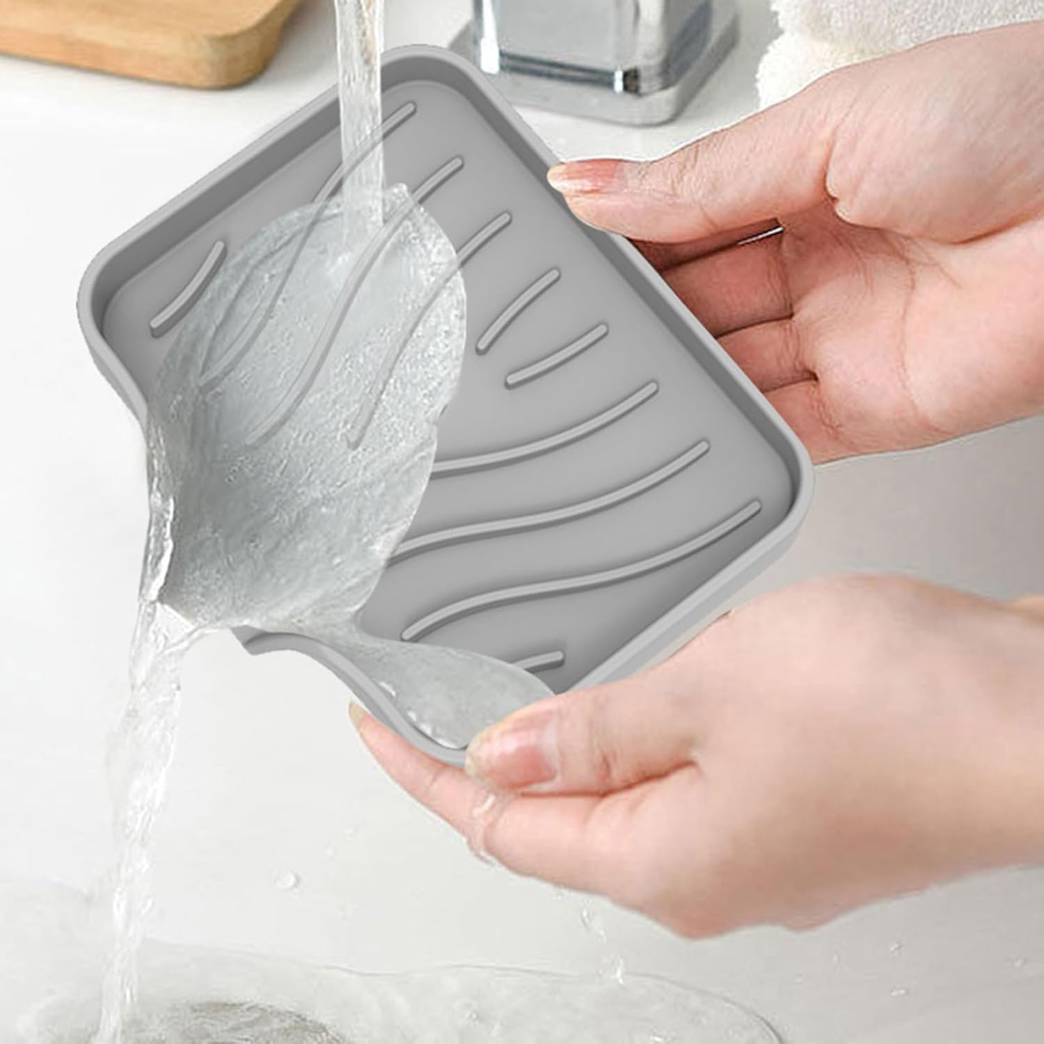 Ozeau Kitchen Sink Soap Sponges Tray Holder