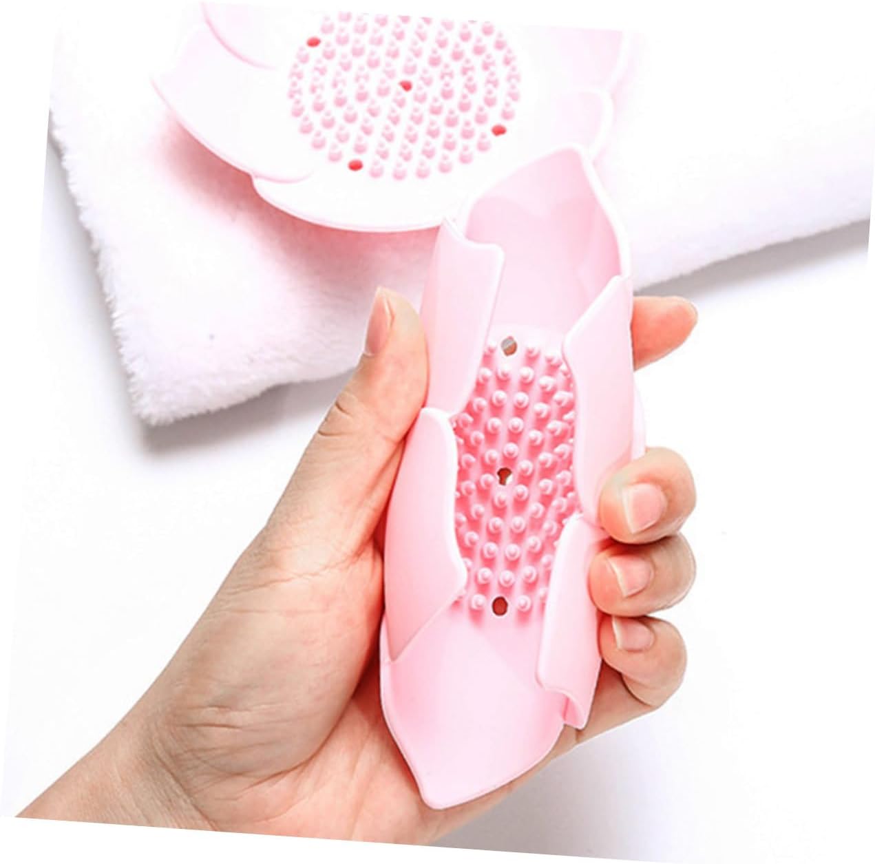 FONDOTIN 2pcs Draining Soap Dish Creative Holders for Shower Bathroom Kitchen