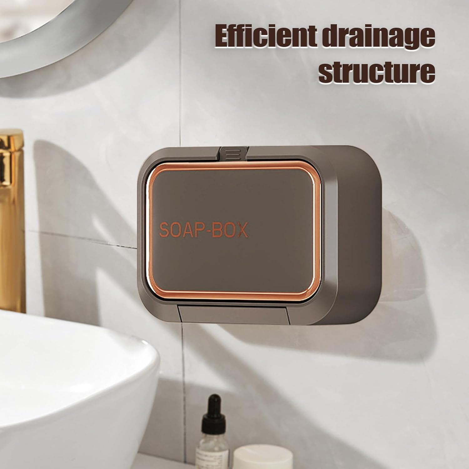 Wall Mount Soap Holder with Vapor Isolation Cover