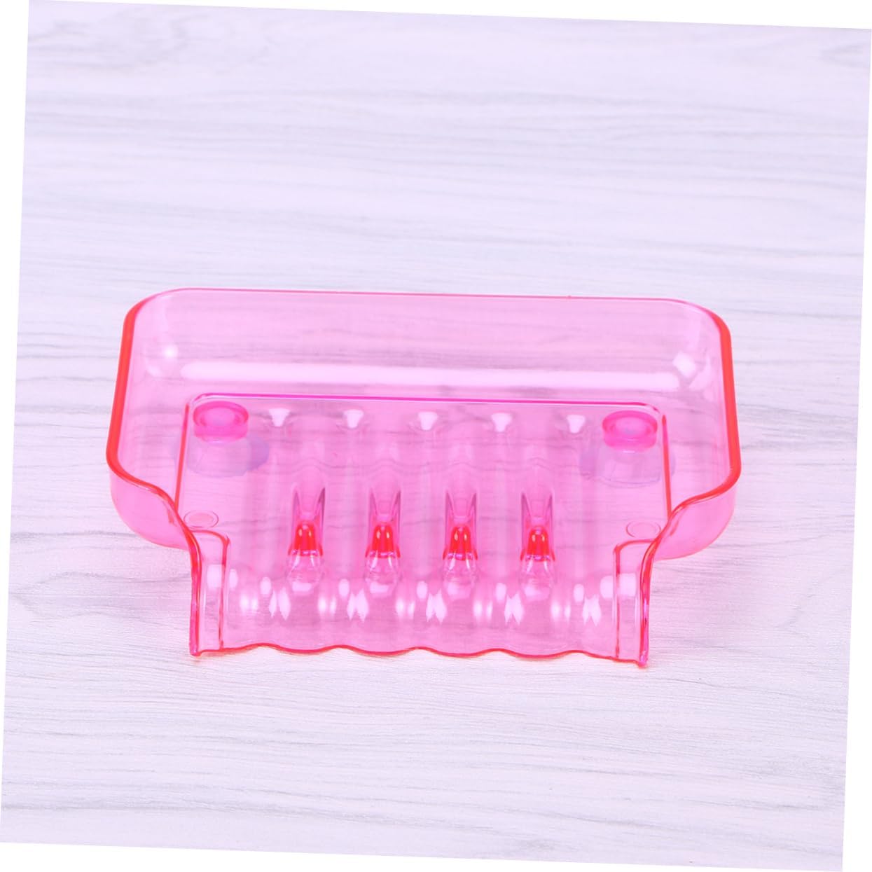 Luxshiny Clear Soap Dish Holder with 2 Suckers