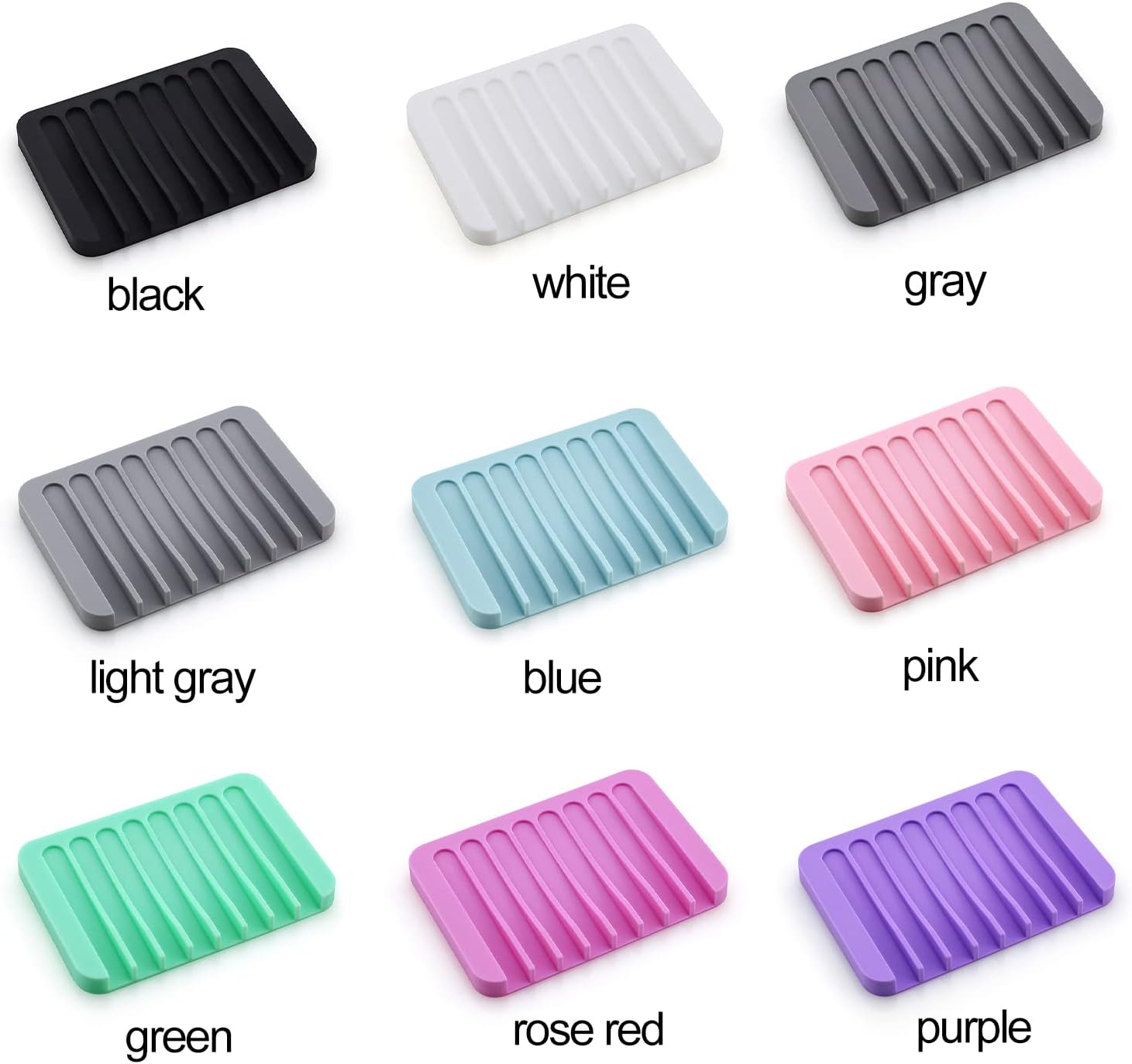 DNIEBW 2Pcs Silicone Soap Holder with Waterfall Design