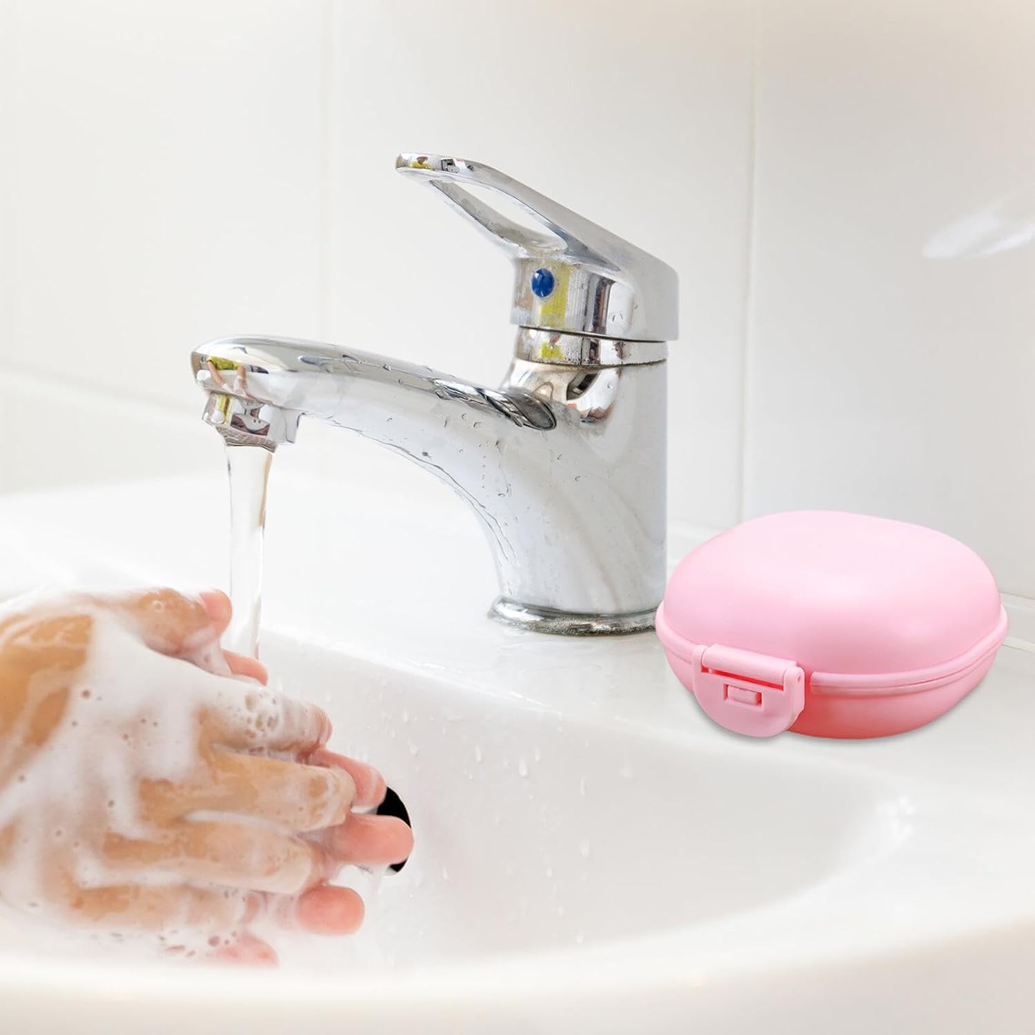 GLANSI Soap Dish - Leakproof Travel Holder with Lid