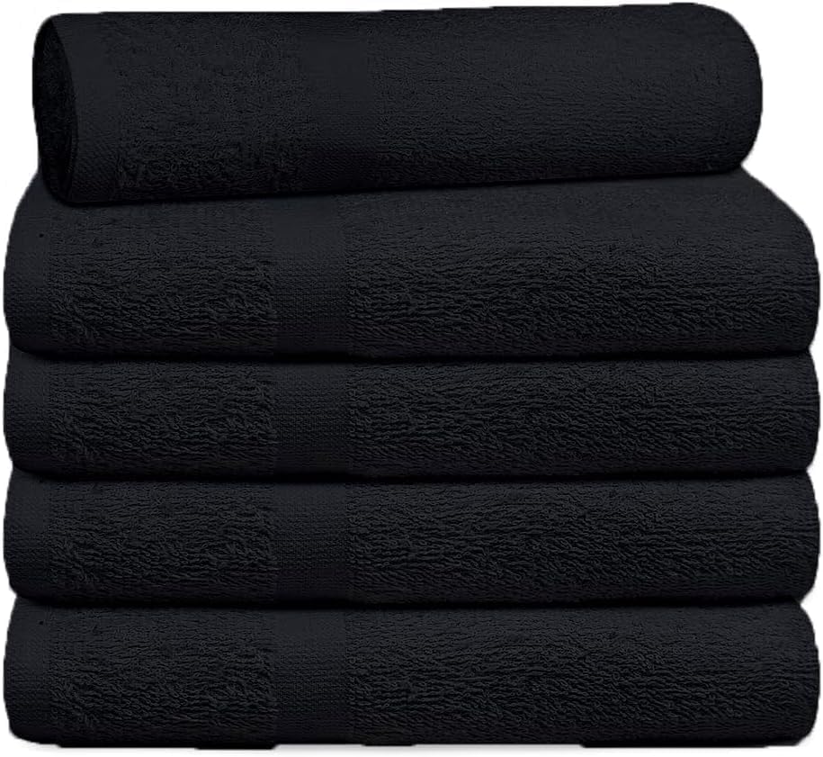 TOALLA 12-Pack Cotton Bath Towels 27x54 Black