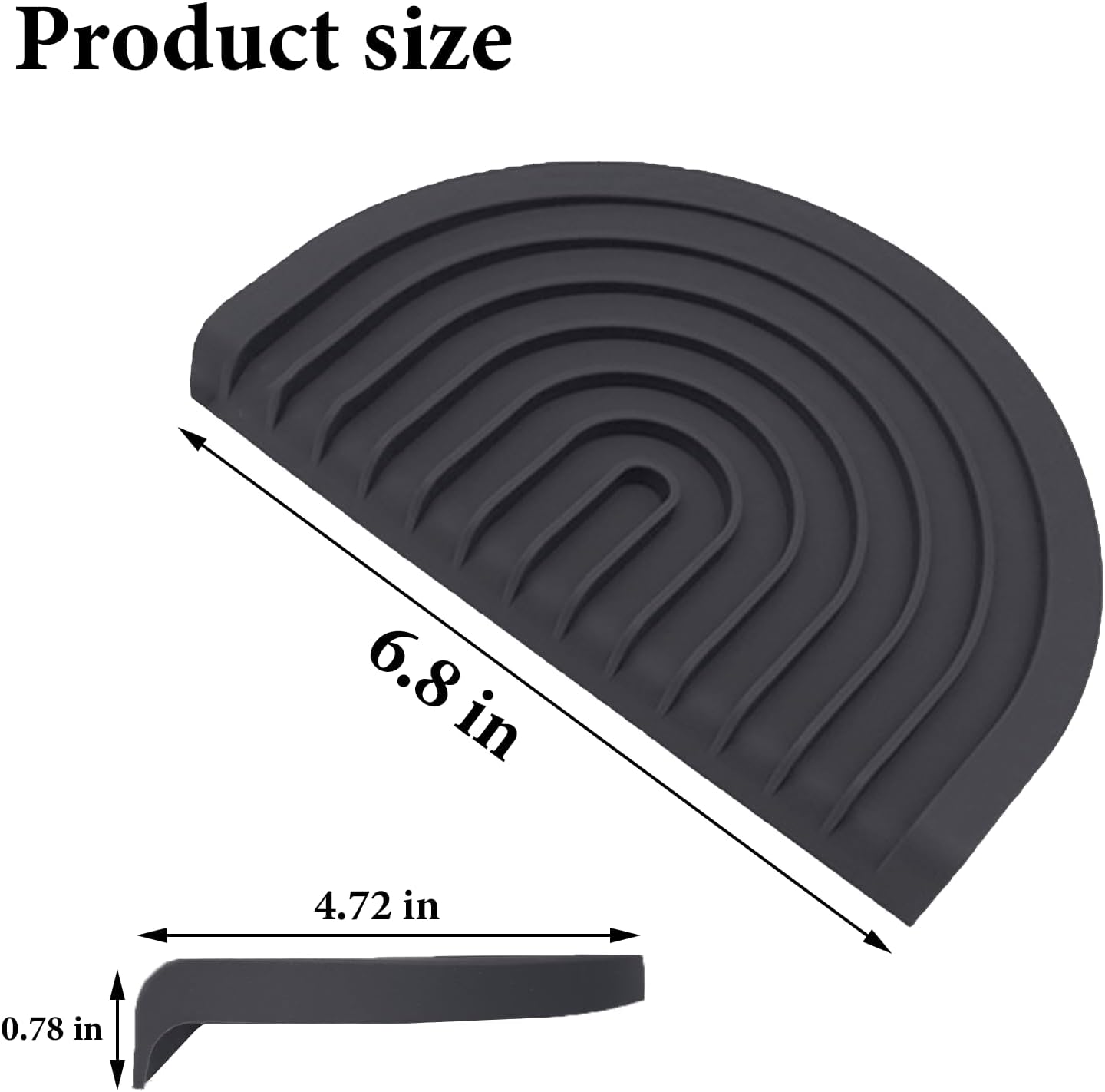 CAROYINO Soap Dish with U-Shaped Design Black 1