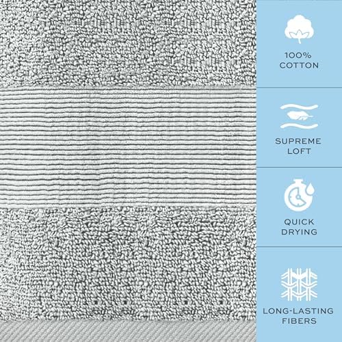 White Classic Resort Collection 4 Pack Bath Towels