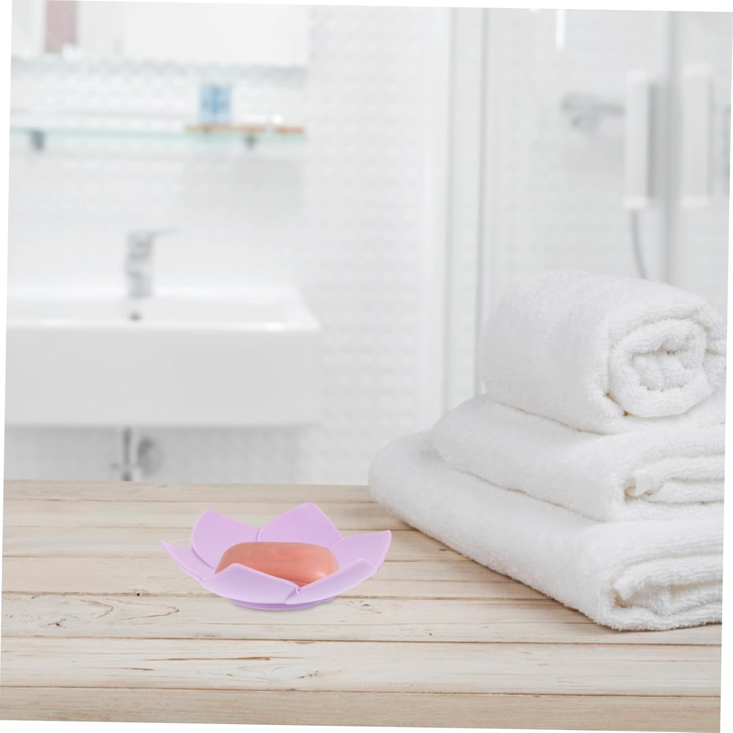 2pcs Silicone Soap Trays Drainage Stylish Bathroom Holder