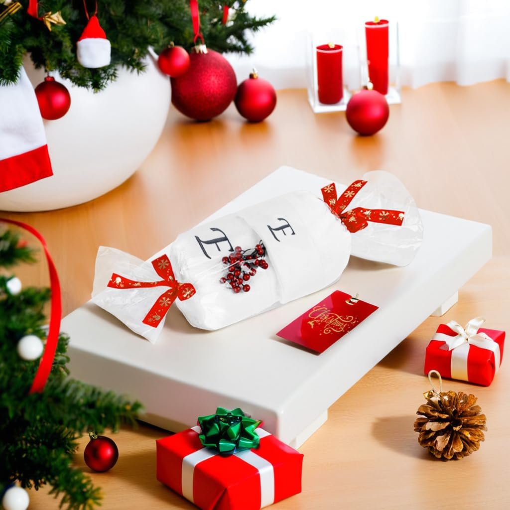 Luxury Monogrammed Towels Set - 2 Pack with Christmas Packaging