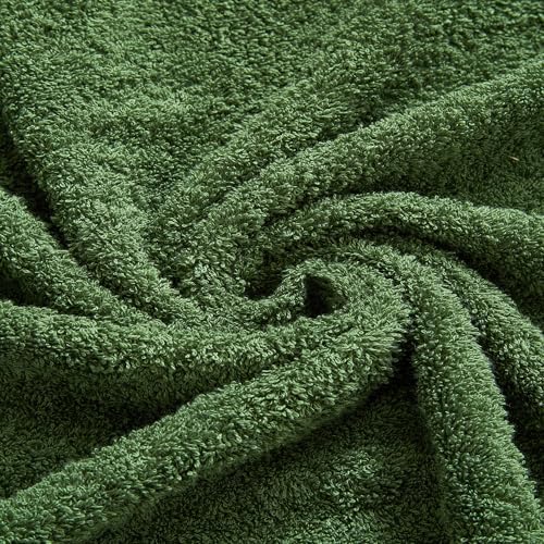 Aibaser Premium Cotton Bath Towels Set 27 x 54 Inches Green