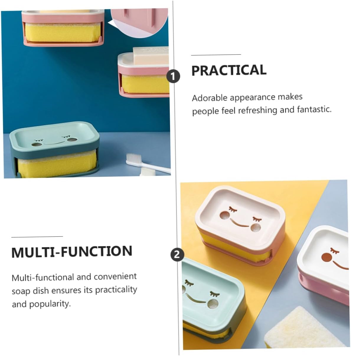 FELTECHELECTR Double Layer Soap Dish with Drainage