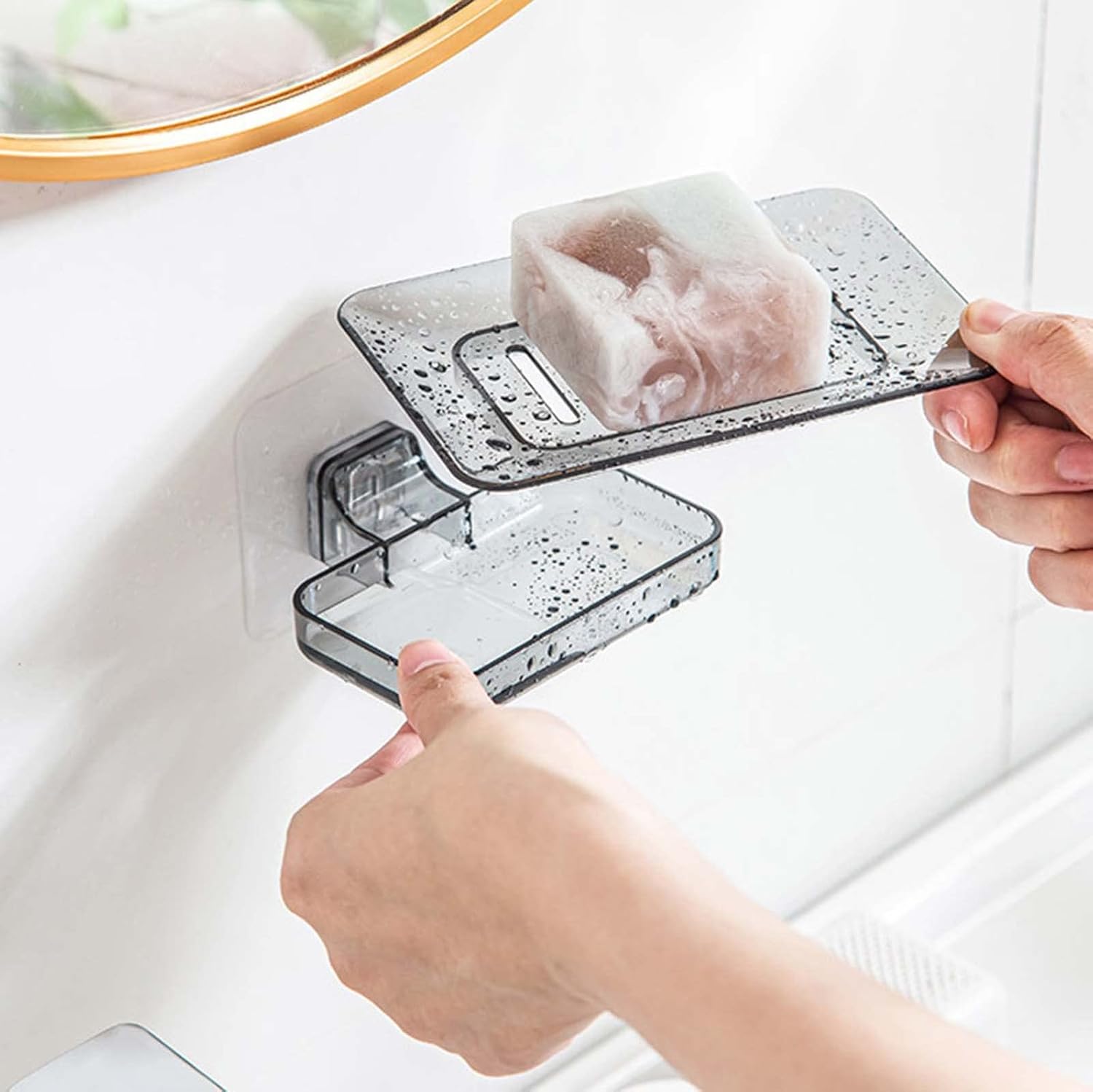 Perforated Wall Hanging Soap Dish - Space-Saving Sink Shelf Organizer