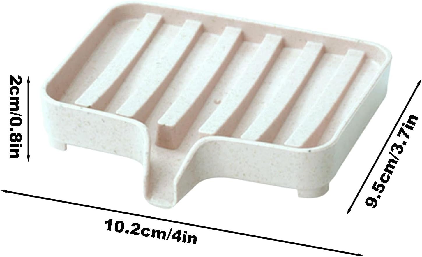 Bathroom Soap Holder - Self-Draining Double Layer Dish Keep Soap Dry Clean Beige