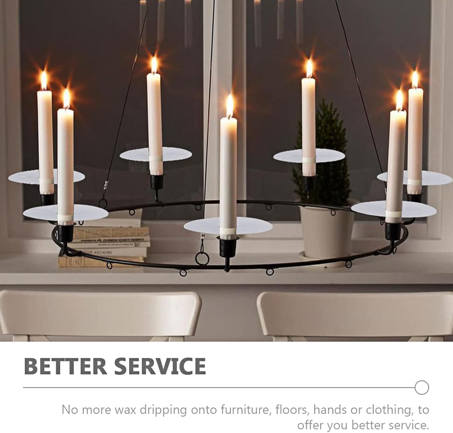 Garneck 300 Pcs White Candle Drip Protectors