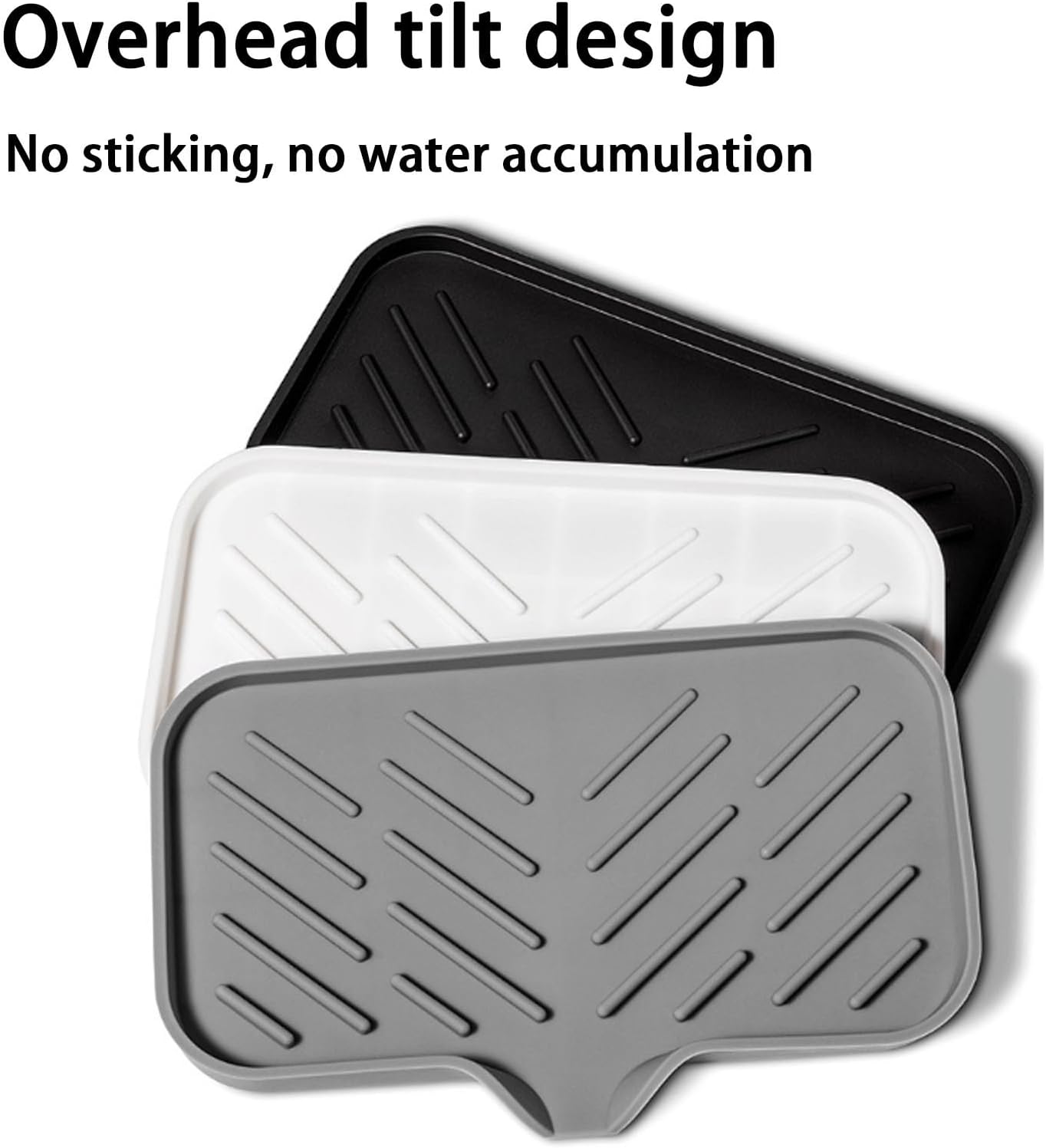Silicone Soap Drainer with Drain Bar Soap Holder for Shower Counter