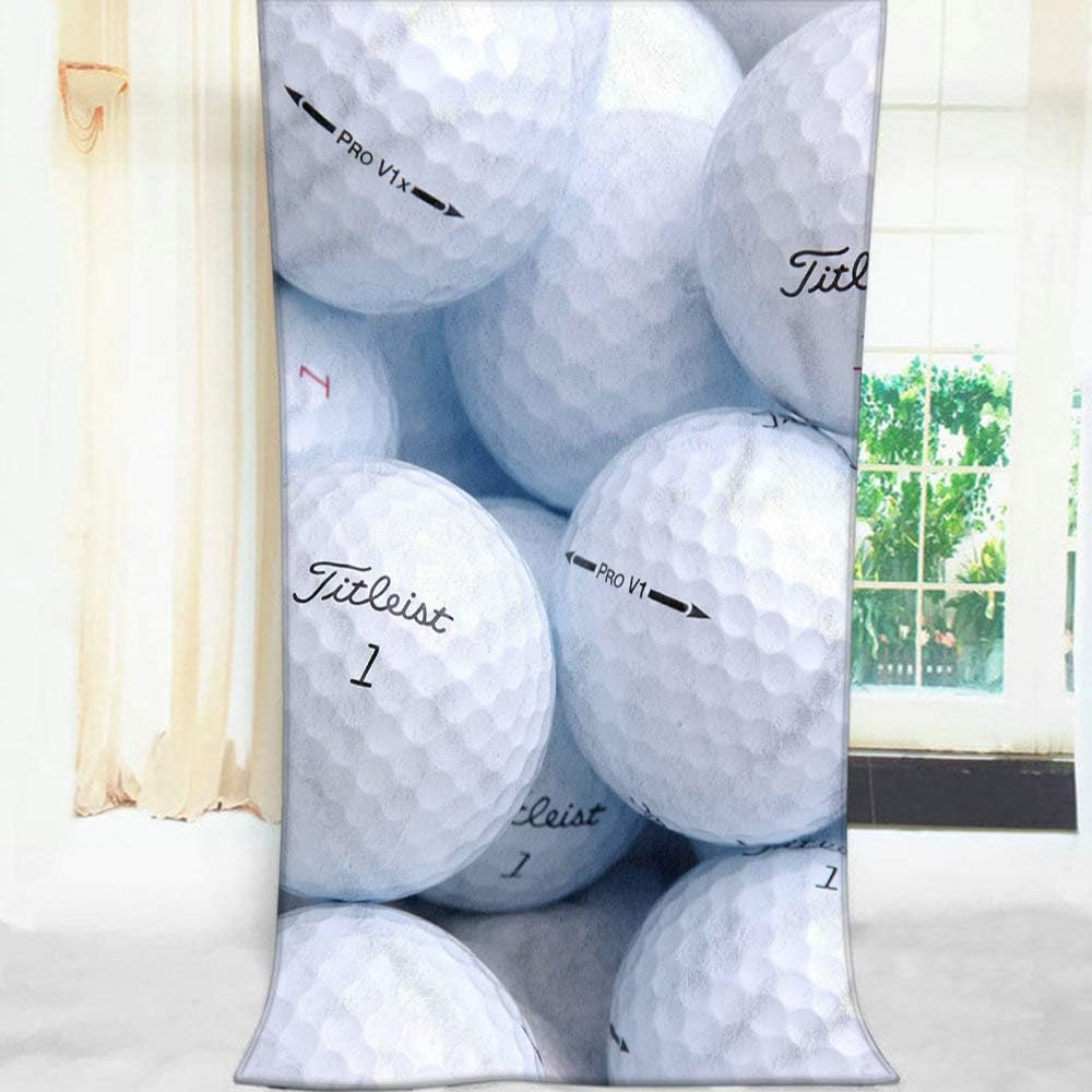 Moslion Comfy Bath Towel Golf Ball Large 64x32 Inches