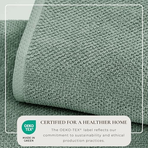 Great Bay Home Green Bath Towels 4 Pack
