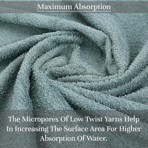 Organix Egyptian Cotton Bath Towel Set - 4 Piece 30x60 Green