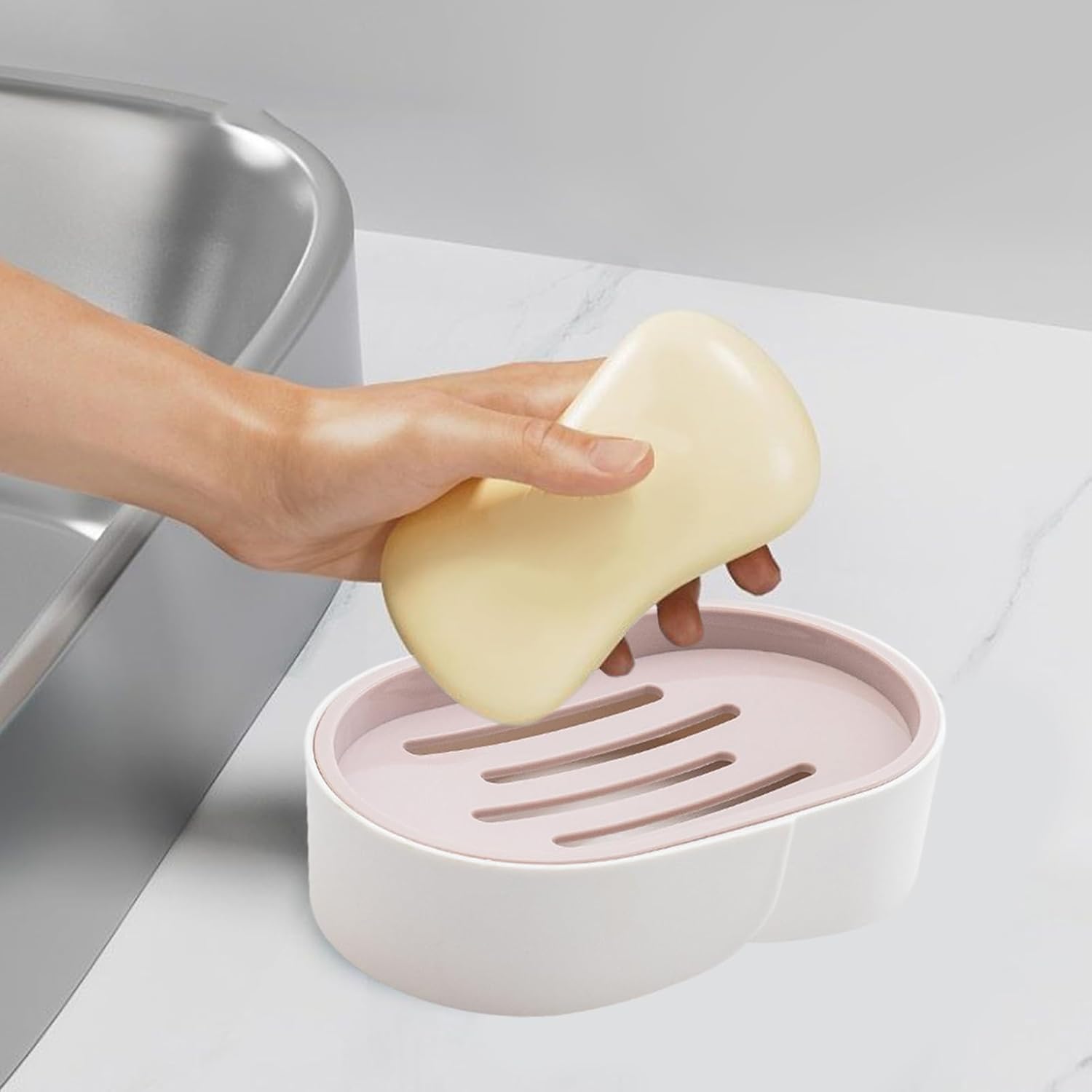 Safe Durable Soap Dish with Drainage and Anti-Slip Design