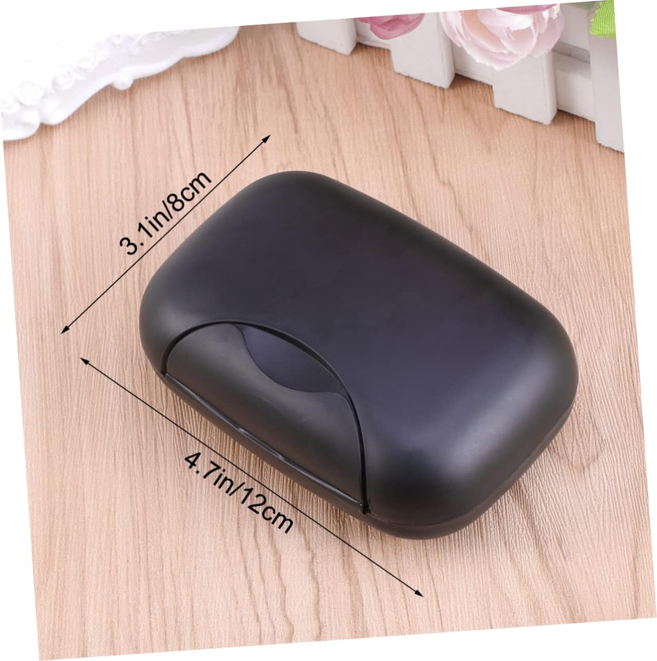 Zerodeko Portable Leakproof Soap Dish with Lock Black